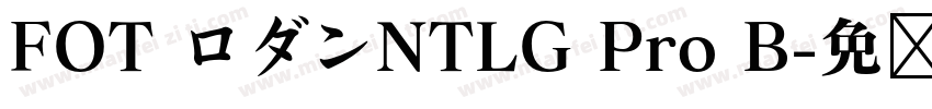 FOT ロダンNTLG Pro B字体转换